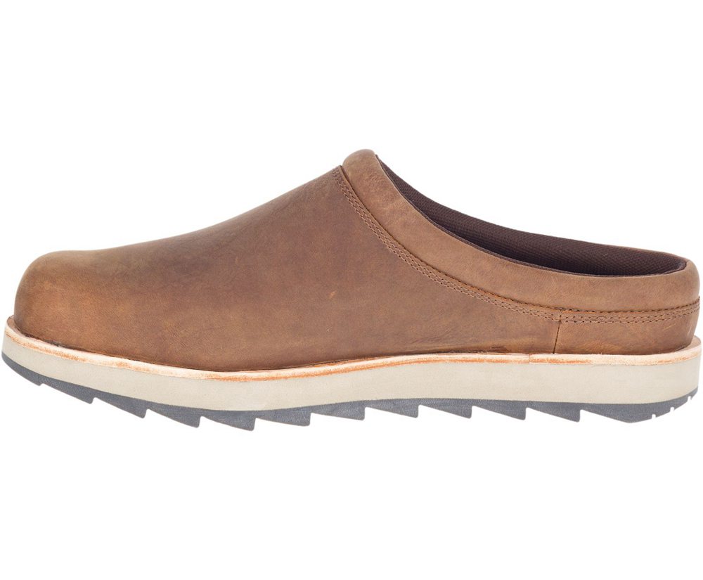 Merrell Slip Ons Męskie Brązowe - Juno Clog Skórzane - 390471-XGY